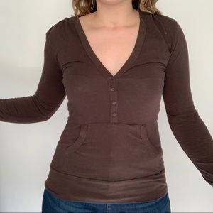 Women’s brown fitted hoodie